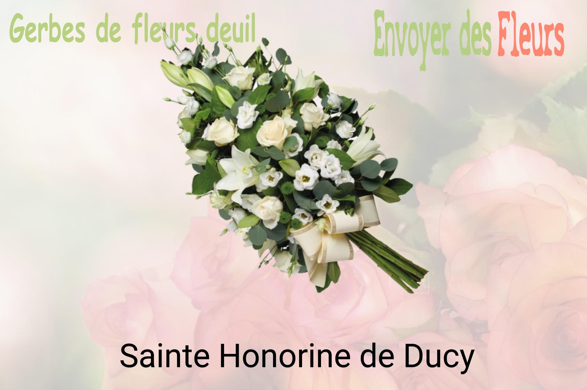 Gerbe de fleurs de deuil livrée à Sainte-Honorine-de-Ducy
